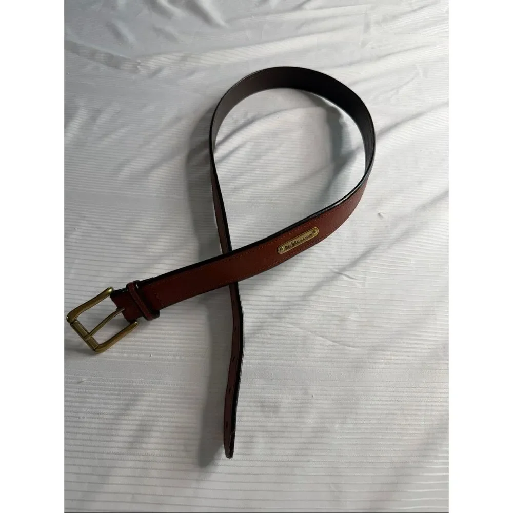 Polo Ralph Lauren Men’s Vintage Brown Italian Leather Belt Size 38